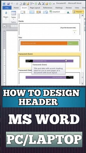 How to Design Header in Word | How to Create a Header in MS Word ‪@TechnicalGuruji‬ ‪@TrakinTech‬