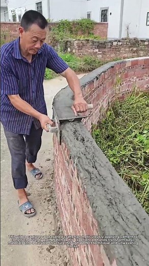 "Mastering the Art of Wall Building - Satisfying Cement Work! 🧱"