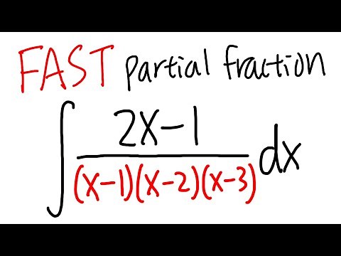 Fast way to do partial fraction for integrals