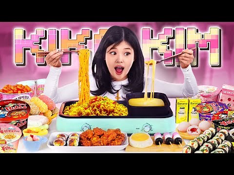 MUKBANG ASMR | Convenience KOREAN STORE (spicy buldak ramen, gimbap, Korean desserts, tteokbokki)