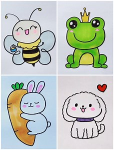 Easy to Learn Animal Drawings and Coloring Tutorial | Kidpid