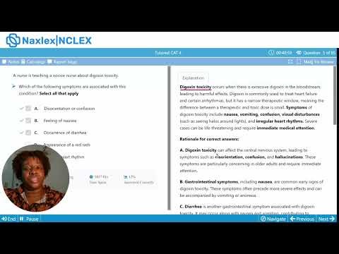 Digoxin Overdose Symptoms & Immediate Nursing Actions | NAXLEX CAT 4 Q3