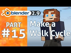 Animate a walk cycle in 2 minutes | Blender 2.9 Minecraft Animation Tutorial #15