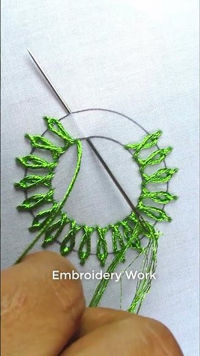 🥰Easy sewing circle stitch embroidery tutorial💥
