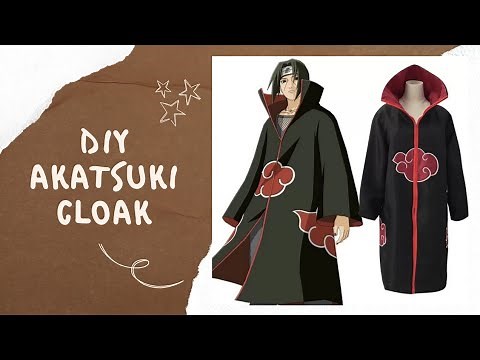 HOW I MAKE MY OWN AKATSUKI CLOAK | How to make easy Akatsuki custome | Anime |Naruto