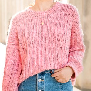 Ribbed Crochet Sweater - free pattern