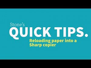 How to Load Paper in a Sharp Copier - Stone's Office Equipment
