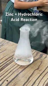 Zinc and Hydrochloric Acid Reaction #chemistry #grade10science #chemicalreaction