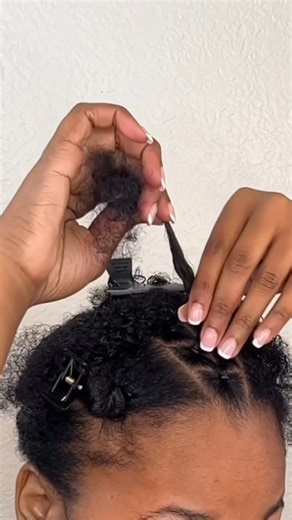 6.7K views · 93 reactions | Easy updo rubberband hairstyle on natural...