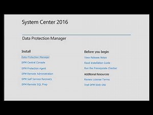 Installing System Center Data Protection Manager
