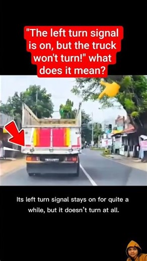 "The left turn signal is on, but the truck won't turn!" what does it mean? #shorts