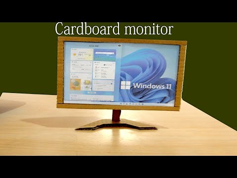 how to make a computer monitor out of cardboard