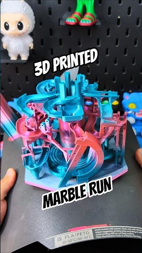 3D Printed Marble Run Machine with Automatic Elevator #toys #3dprinting