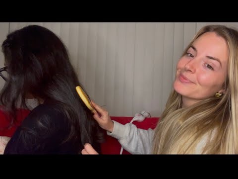Real Person ASMR| Back massage and Hair/Scalp Brushing