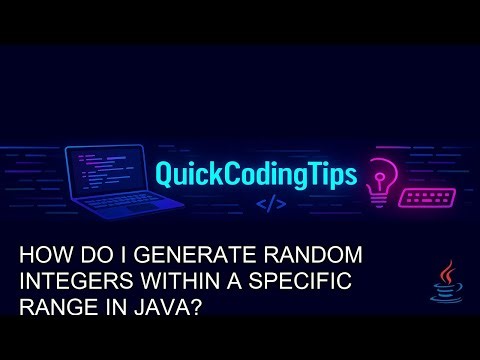 Java Tutorial: generate random integers within a specific range in Java