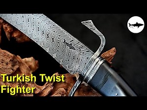 Forging a Turkish twist damascus fighting knife