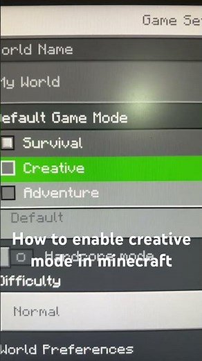 How to enable creative mode in minecraft