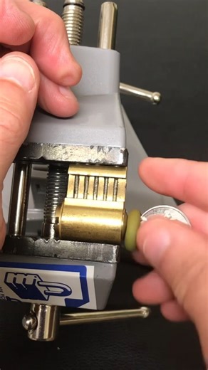 How Bump Keys work using a bump hammer | Bumping open a cutaway euro cylinder #asmr #hack #hacker #escape #security #prep #tactical #lockpicking #science #howto #military #secret #viralvideo #fyp | LockPicking Pro