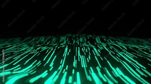 Data technology background. Big data visualization. Background in a matrix style. Flow of data. Information code. 4k animation. 3d rendering.