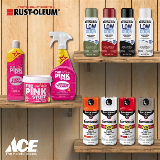 6.3K views | ✨ Refresh, renew, restore! ✨ From Rust-Oleum All-in-One & Odor-Free Spray Paints to The Pink Stuff, Ace has the tools to tackle messes, stains, and makeovers with ease. ️ | Howard’s Ace Hardware - Arcadia | Facebook