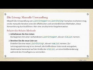 Umwandlung von List Integer in List String : Eine effiziente Methode in Java
