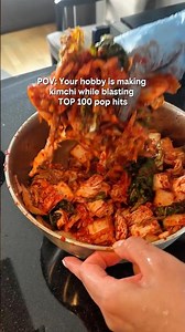 Making kimchi is my therapy🥬🎶