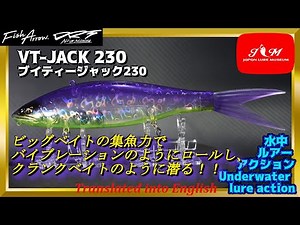 【水中動画】【VT-JACK 230】未知なるパワーをもったルアーが最強コラボで誕生!! DRT フィッシュアロー ブイティージャック230 ぶいてぃーじゃっく230