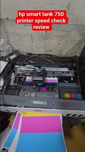 hp smart tank 750 Duplex All-in One Color mobile printer printing speed check review Multifunction