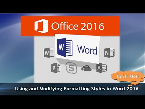 Word 2016 Tutorial: Using and Customizing Formatting Styles (3)