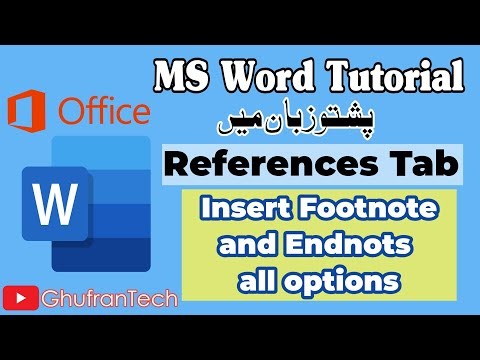 MS Word Pashto Tutorial | Footnote vs Endnote Explained Step by Step