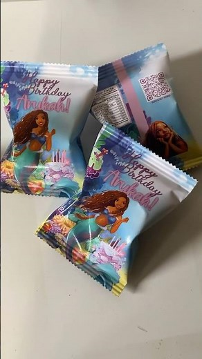 how to make personalised crisp packets with Little Mermaid #littlemermaid