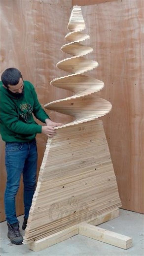 DIY Christmas Tree with 300+ Pieces Wood #christmas #christmastree #newyear2026