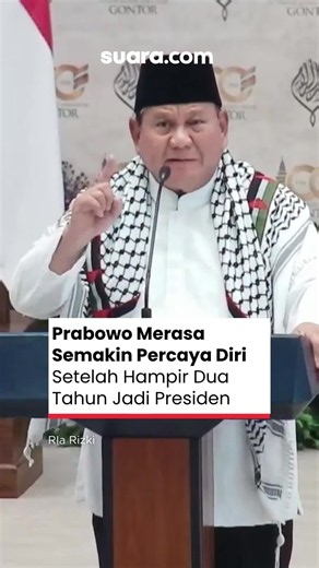 Presiden Prabowo Subianto mengaku semakin percaya diri menjelang genap dua tahun masa pemerintahannya. Pernyataan itu disampaikan saat menghadiri peringatan 100 tahun Pondok Modern Darussalam Gontor di Ponorogo, Jawa Timur, Sabtu (19/9/2026). Prabowo menyebut masa pemerintahannya akan genap dua tahun dalam waktu kurang dari sebulan. #prabowo #prabowosubianto #gontor