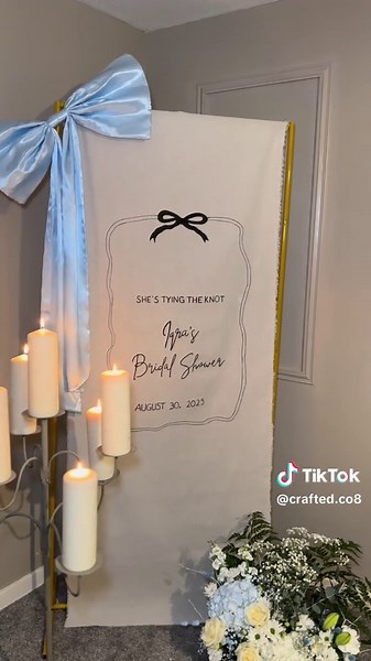 DIY Linen Welcome Sign for Bridal Showers