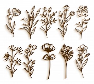 Wildflowers SVG Bundle: Floral Bouquet Laser Cut Files (digital Download) - Etsy