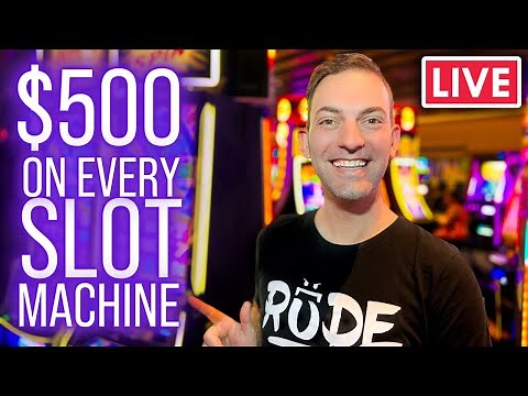 LIVE 🚨 Playing $500 On EVERY Slot Machine! 🤑Plaza Las Vegas