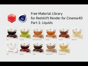 Free Liquid Material Library for Redshift Render for Cinema 4D - Part 1