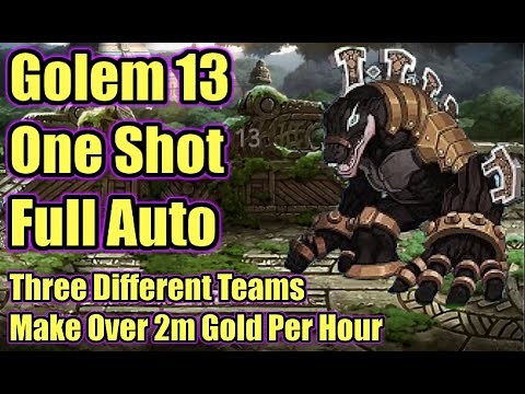 [NEW GUIDE LINKED IN THE DESCRIPTON] Epic Seven Golem 13 One Shot - 3 Different Teams - Hunt Auto
