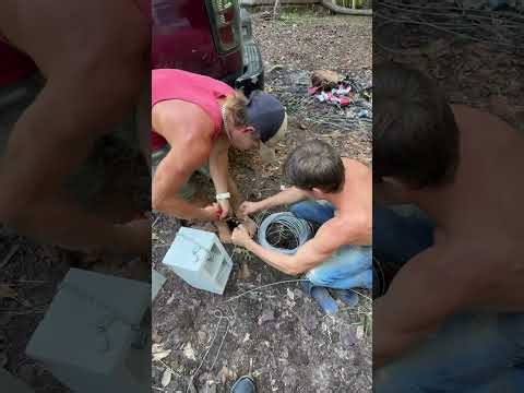 Transporting block down a hill with a cable ￼￼￼