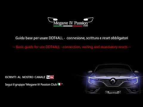 Renault - Come collegare DDT4ALL per scrivere e salvare i dati