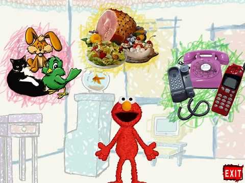 Elmo's World Pets, Food & Telephones! (PC Game)