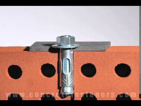 Attaching a Wire to Brick with Sleeve Anchors