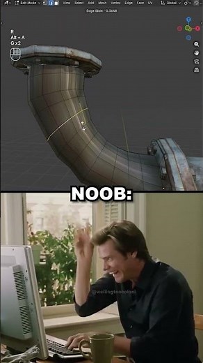 Blender 3D Noob 🆚 Expert +Bridge Edge Loops 🔧 #blender3d #shorts #3dmodeling