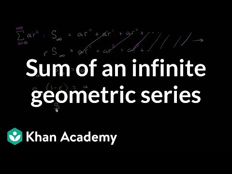 Another derivation of the sum of an infinite geometric series | Precalculus | Khan Academy