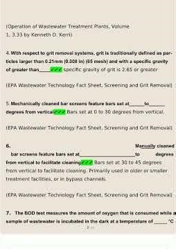 Wastewater Treatment Operator Plants Level 1 Exam Prep Questions and Answers 2023 Verified Answers38
