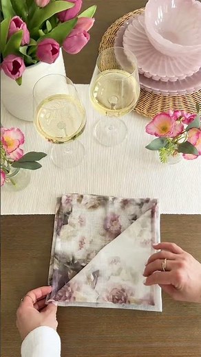 🌸 Elegant Napkin Fold for Table Settings | Easy Step-by-Step Guide 🌸