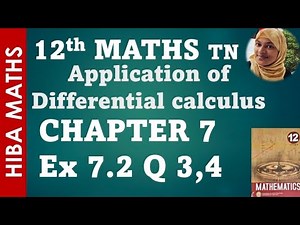 12th maths chapter 7 exercise 7.2 question 3,4 tn syllabus hiba maths
