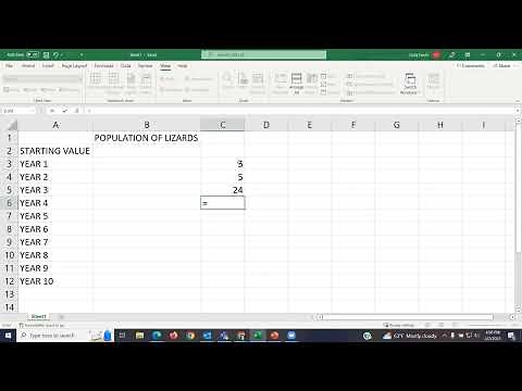 Logistic Growth Calculations with Excel or Google Sheets