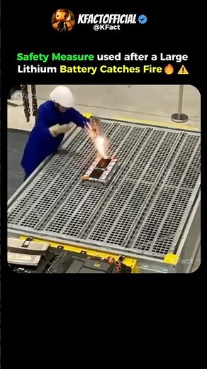 Lithium Battery Catches Fire Safety Test🔥⚡