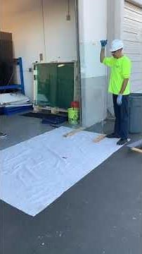 How to break/dispose large tempered glass panel safely